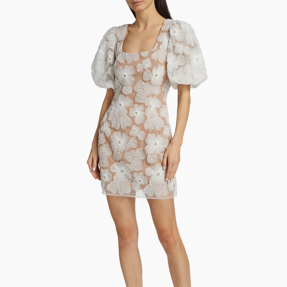 Elliatt The New Bride Bellamy Embellished Mesh Minidress